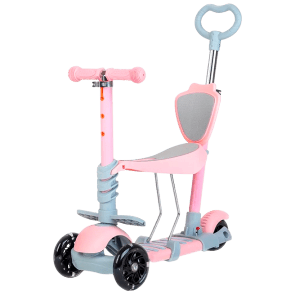 Trotinetă pentru copii cu trei roți Baby Mix Multi (8596164153796) Pink 1 an, 30 kg, Din PU photo 1