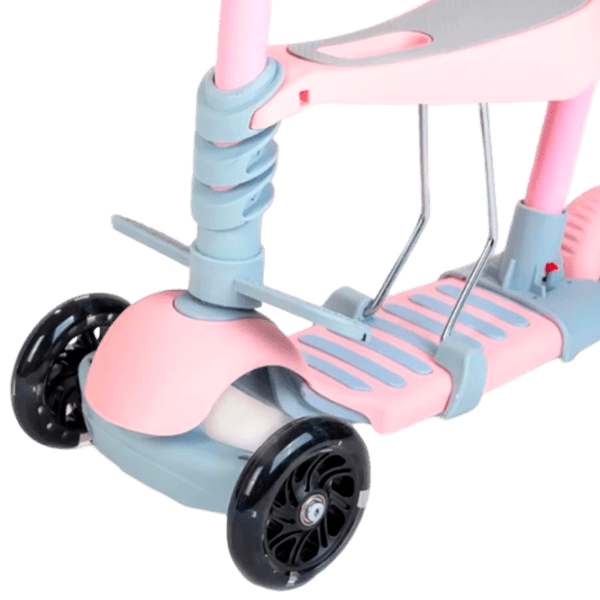 Trotinetă pentru copii cu trei roți Baby Mix Multi (8596164153796) Pink 1 an, 30 kg, Din PU photo 4