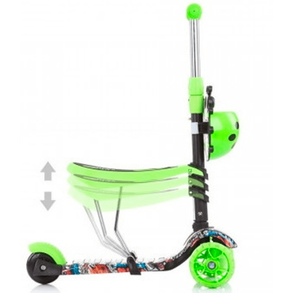Детский трёхколёсный самокат Chipolino Kiddy Evo (3800931044602) Green 3 года, 20 кг, Пластиковые с силиконом photo 3