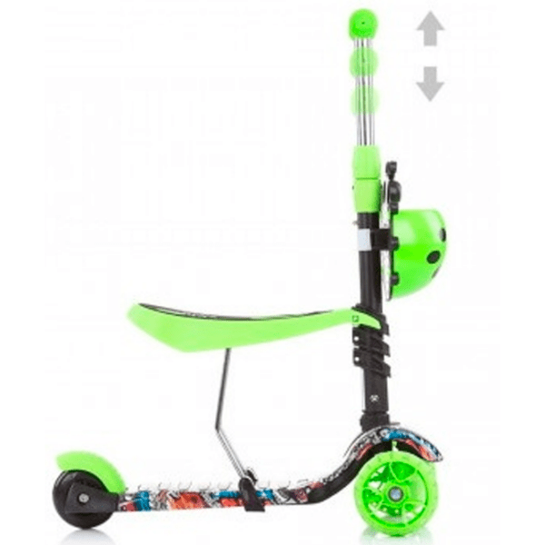Детский трёхколёсный самокат Chipolino Kiddy Evo (3800931044602) Green 3 года, 20 кг, Пластиковые с силиконом photo 4