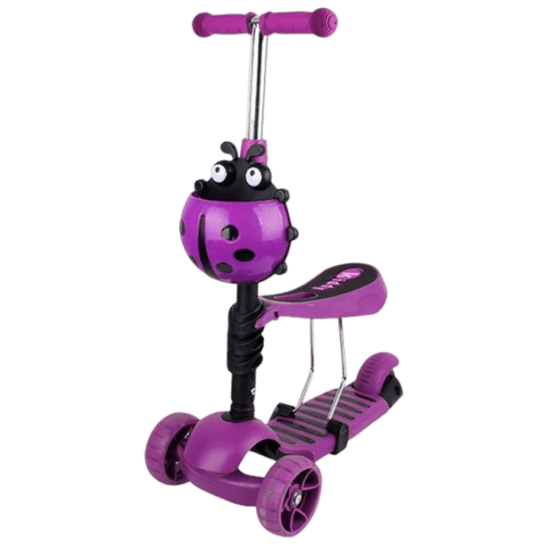 Детский трёхколёсный самокат Chipolino Kiddy Evo (3800931037895) Пурпурный 3 года, 20 кг, Пластиковые с силиконом photo 1