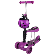 Детский трёхколёсный самокат Chipolino Kiddy Evo (3800931037895) Пурпурный 3 года, 20 кг, Пластиковые с силиконом