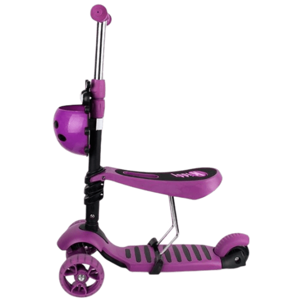 Детский трёхколёсный самокат Chipolino Kiddy Evo (3800931037895) Пурпурный 3 года, 20 кг, Пластиковые с силиконом photo 2