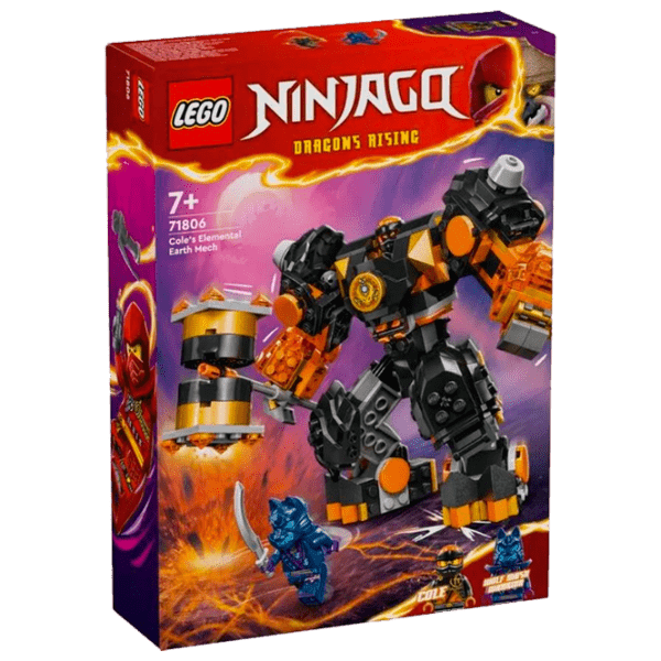 Constructor LEGO Cole's Elemental Earth Mech Multicolor Numărul de piese 235 , 7+ photo 1