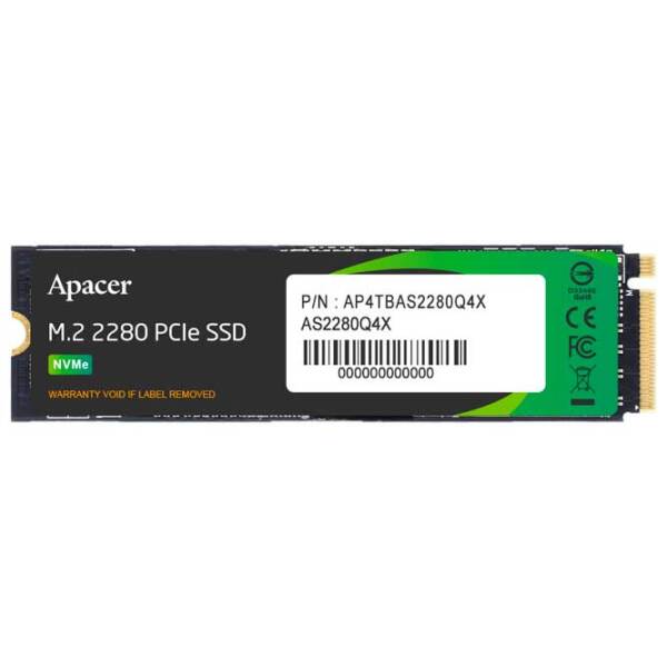 SSD Apacer AS2280Q4X M.2 NVMe 1 ТБ Скорость чтения: 5000 Мб/ с,
Скорость записи: 4400 Мб/ с photo 2