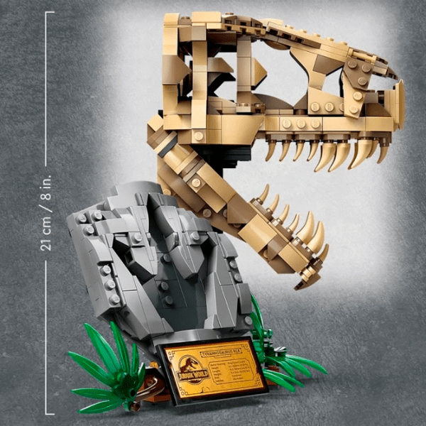 Constructor LEGO Dinosaur Fossils T. rex Skull Multicolor Numărul de piese 577, 9+ photo 4