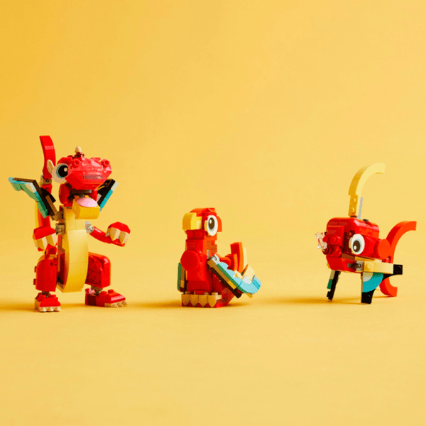 Constructor LEGO Red Dragon Red Numărul de piese 149, 6+ photo 9