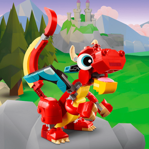 Constructor LEGO Red Dragon Red Numărul de piese 149, 6+ photo 12
