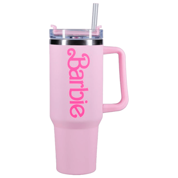 Термокружка Paladone Barbie Multiway Travel Cup with Straw Pink 1200 мл photo 1