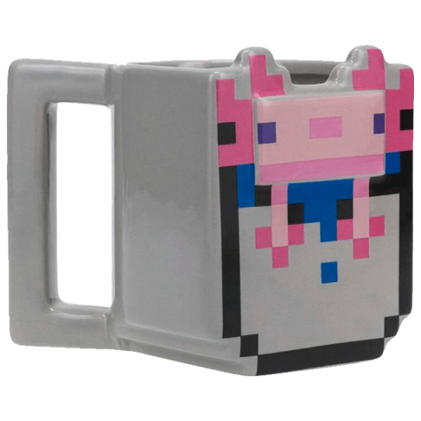 Cană Paladone Minecraft Axolotl Shaped Mug Gray 400 ml photo 1