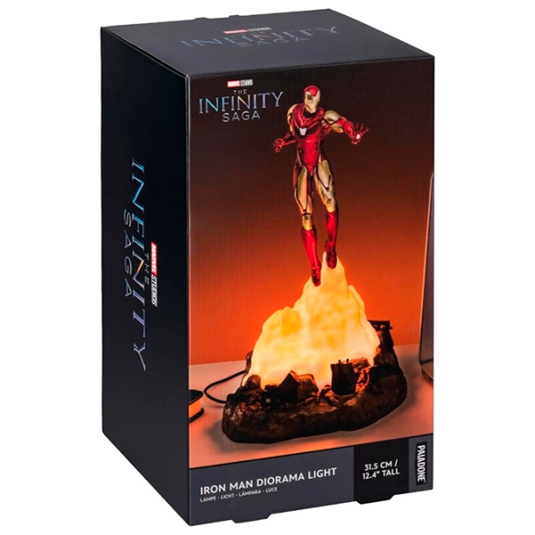 Lampă de masă fan Paladone Iron Man Diorama Red USB photo 5
