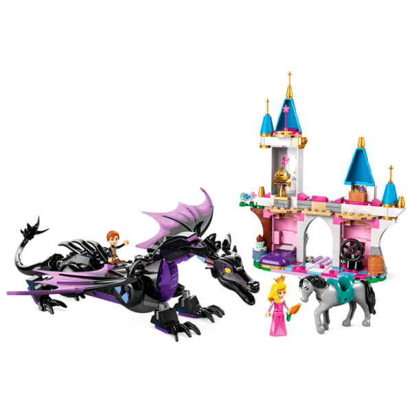 Constructor LEGO Maleficent’s dragon form and Aurora's castle Multicolor Numărul de piese 583, 7+ photo 3
