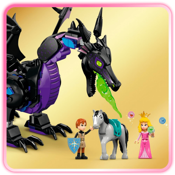 Constructor LEGO Maleficent’s dragon form and Aurora's castle Multicolor Numărul de piese 583, 7+ photo 10