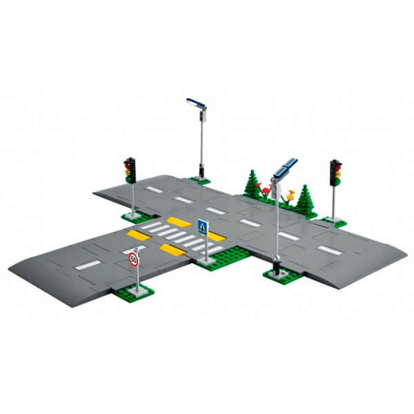 Constructor LEGO Road Plates Gray Numărul de piese 112, 5+ photo 2
