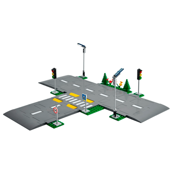 Constructor LEGO Road Plates Gray Numărul de piese 112, 5+ photo 5