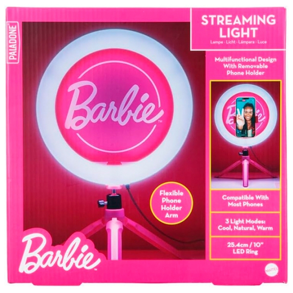 Trepied cu lampă Paladone Barbie Streaming Light 259 mm Pink  photo 7
