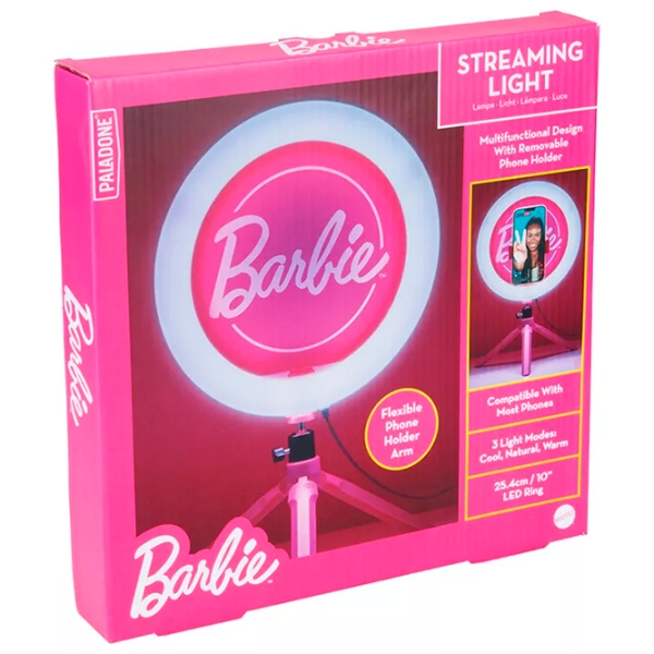 Trepied cu lampă Paladone Barbie Streaming Light 259 mm Pink  photo 9