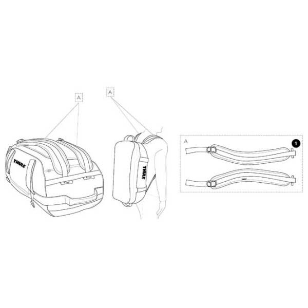 Сумка для путешествий THULE Chasm Grey 70 л  photo 7