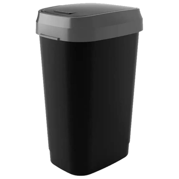 Coș de gunoi Kis 49110 Black Plastic, 10 l photo 1