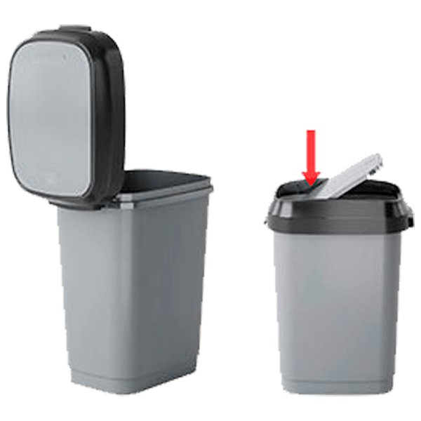 Coș de gunoi Kis 49110 Black Plastic, 10 l photo 2