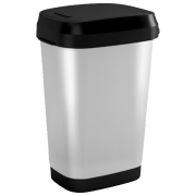 Coș de gunoi Kis 49287 Silver Plastic, 30 l