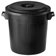 Мусорное ведро Stefanplast 37192N Black Пластик, 50 л