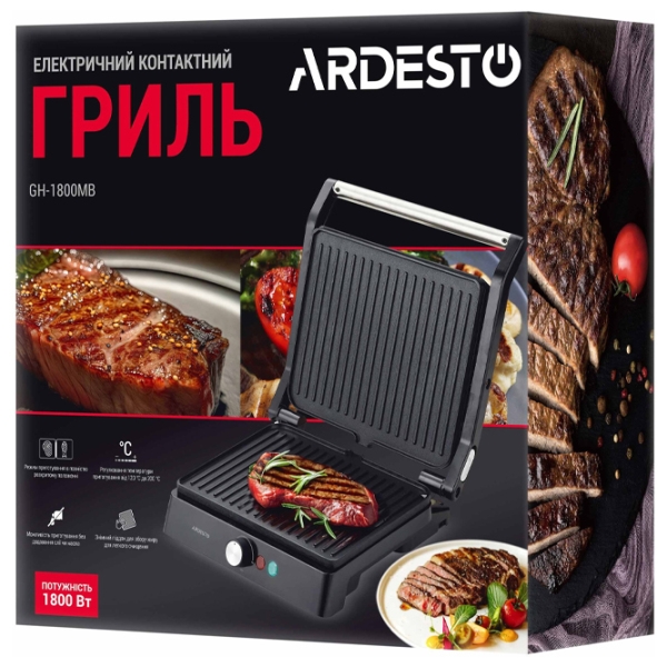 Grill electric Ardesto GH-1800MB Black 1800 W, , photo 8