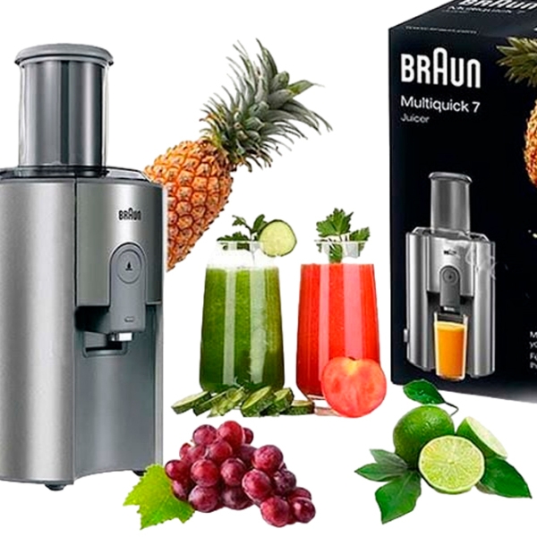 Storcator de fructe Braun J700 Silver 1000 W, , Numărul de viteze: 2 photo 7
