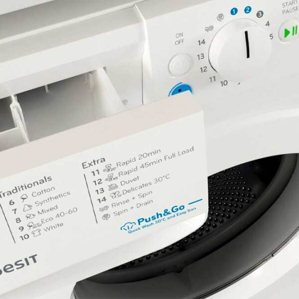 Mașină de spălat Indesit BWE 81295X WV EE White 8 kg, 1200 rpm, B photo 2