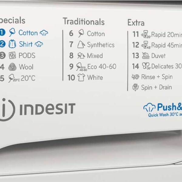 Mașină de spălat Indesit BWE 81295X WV EE White 8 kg, 1200 rpm, B photo 3