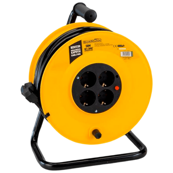 Prelungitor pe tambur Bormann BCR2230 50 m Yellow  photo 1