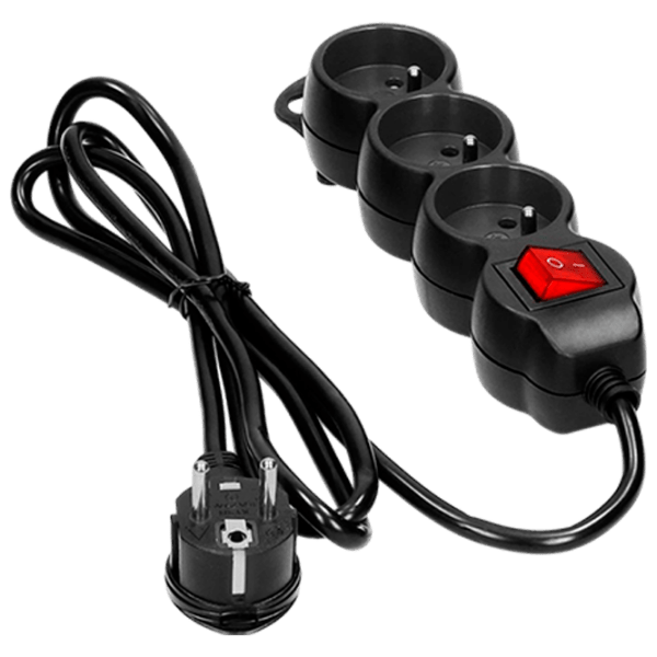 Удлинитель ORNO ORAE13146GSB15M 1.5 м Black  photo 1