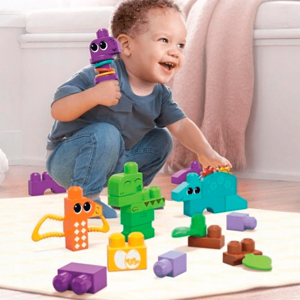 Constructor Fisher Price Squeak'n Chomp Dinos Multicolor Numărul de piese 24, 1+ photo 6