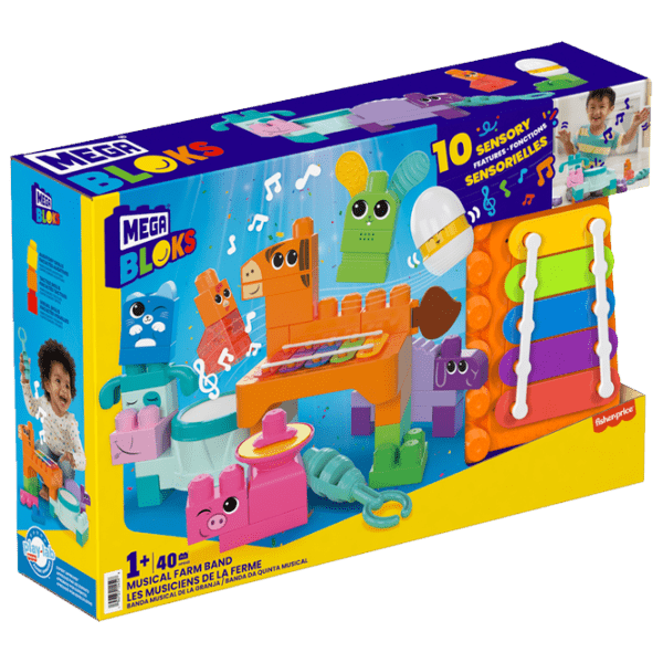 Constructor Fisher Price Musical farm band Multicolor Numărul de piese 40, 1+ photo 1