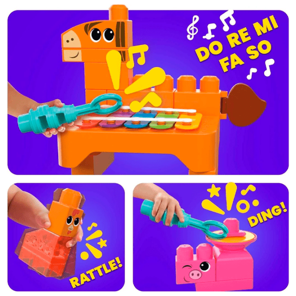 Constructor Fisher Price Musical farm band Multicolor Numărul de piese 40, 1+ photo 4