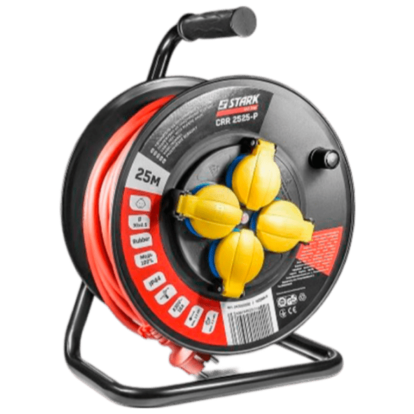 Удлинитель на катушке Stark CRP 2525-P 25 м Красный  photo 2