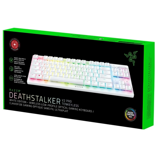 Tastatură Razer DeathStalker V2 Pro TKL White Gaming, Fără fir photo 4