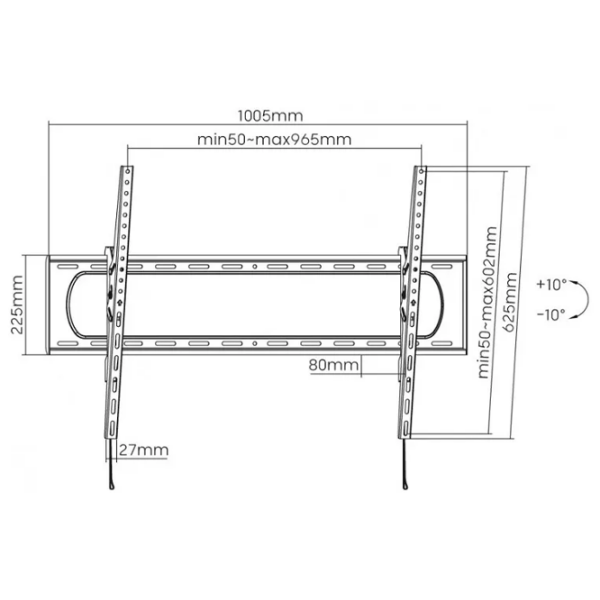 Кронштейн ТВ Reflecta Plano Flat 120-9060T Черный VESA 900 x 600 мм photo 6
