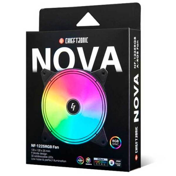 Вентилятор для корпуса Chieftec ZF-1225RGB Black  photo 6