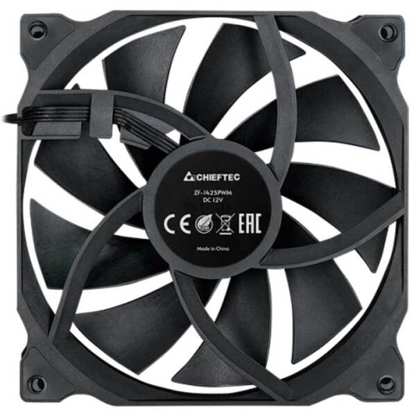 Вентилятор для корпуса Chieftec ZF-1425PWM Black  photo 4