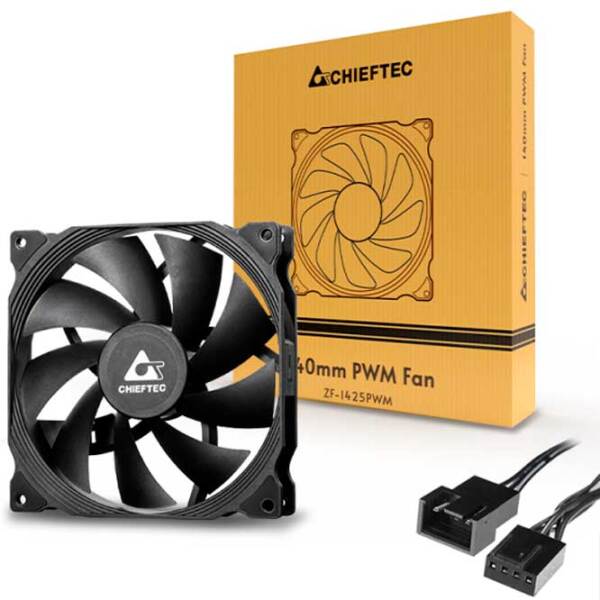 Вентилятор для корпуса Chieftec ZF-1425PWM Black  photo 5
