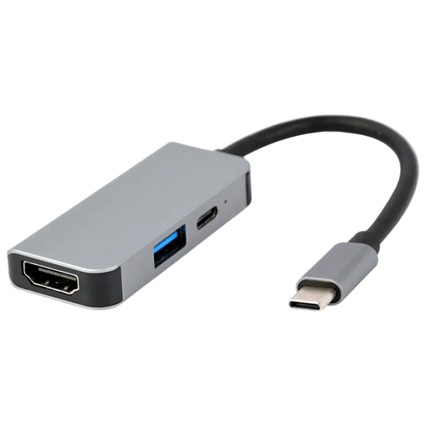 Адаптер Hub Cablexpert A-CM-COMBO3-02 Серебристый USB Type-C photo 1
