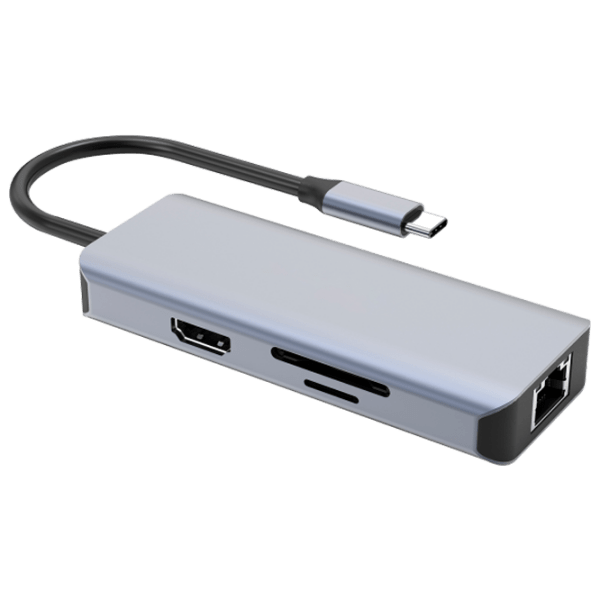 Адаптер Hub Proove Iron Link Серый USB Type-C photo 2