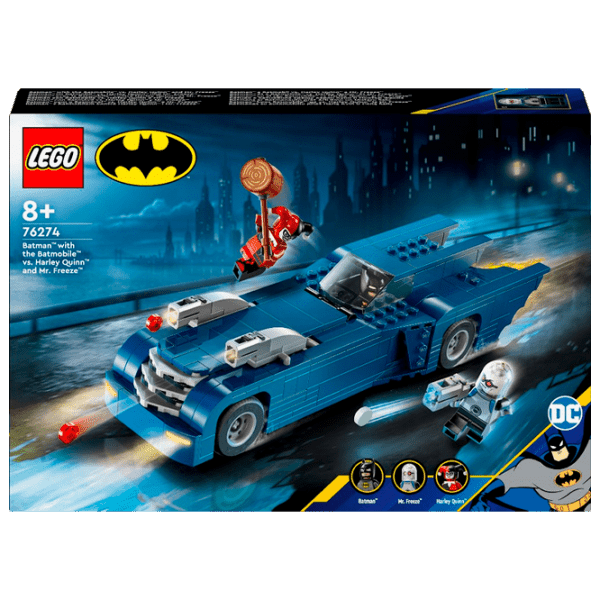 Constructor LEGO Batmobile vs Harley Quinn & Mr Freeze Multicolor Numărul de piese 435, 8+ photo 1
