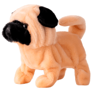 Мягкая игрушка Pugs At Play Animals Peanut Walking Dog Коричневый 1+