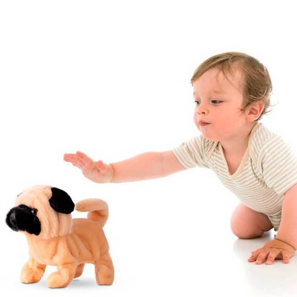 Мягкая игрушка Pugs At Play Animals Peanut Walking Dog Коричневый 1+ photo 2