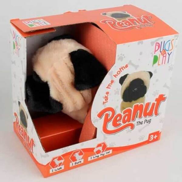 Мягкая игрушка Pugs At Play Animals Peanut Walking Dog Коричневый 1+ photo 5