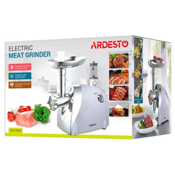 Мясорубка Ardesto MGA-2000W White 220 Вт/ 2000 Вт, 1.9 кг/ мин photo 5