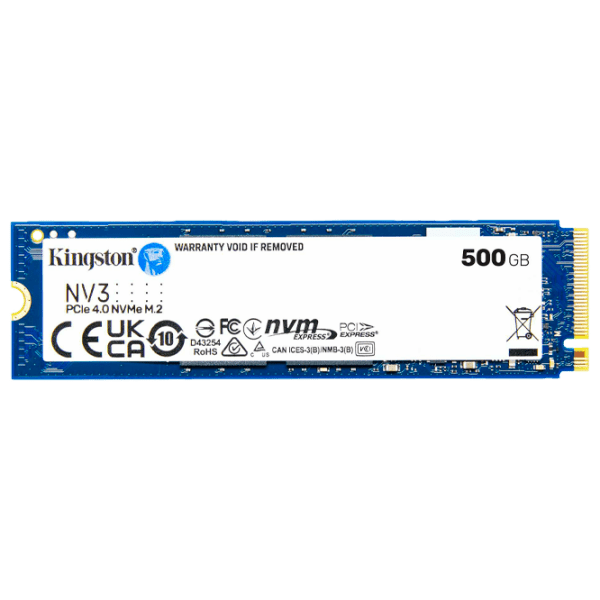 SSD Kingston NV3 M.2 NVMe 500 ГБ Скорость чтения: 5000 Мб/ с,
Скорость записи: 3000 MБ/ с photo 1