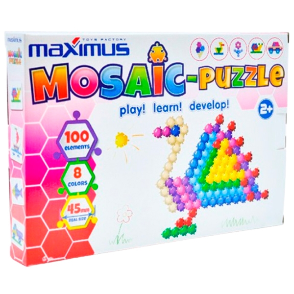 Puzzle Maximus Mozaică-puzzle (MX9106) Количество деталей: 100, Рекомендуемый возраст: 3+ photo 1
